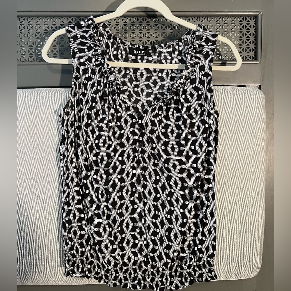 Pin Tucked, Gathered Waste Tank Blouse